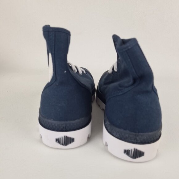 PALLADIUM Blanc Hi 72886419 Hiking Canva Boots Blue Boot SZ 6 Men = 7.5 Women - Picture 6 of 10